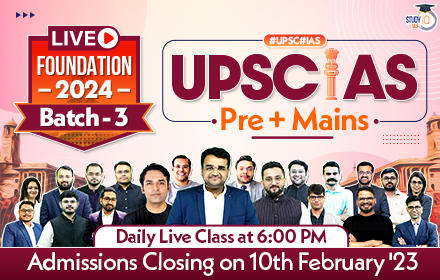 UPSC IAS (Pre + Mains) LIVE Foundation 2024 Batch 3