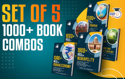 Set of five - 1000+ MCQs Series - Economy, Indian Polity, Indian History, Geography, Environment and S&T