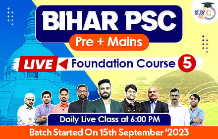 Bihar PSC (Pre + Mains) Live Foundation 2024 Batch 5