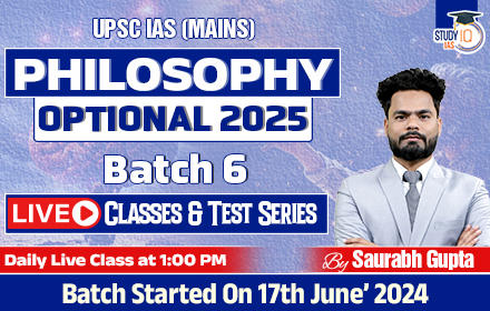 UPSC IAS (Mains) Philosophy Optional Live 2025 (Comprehensive) Batch 6