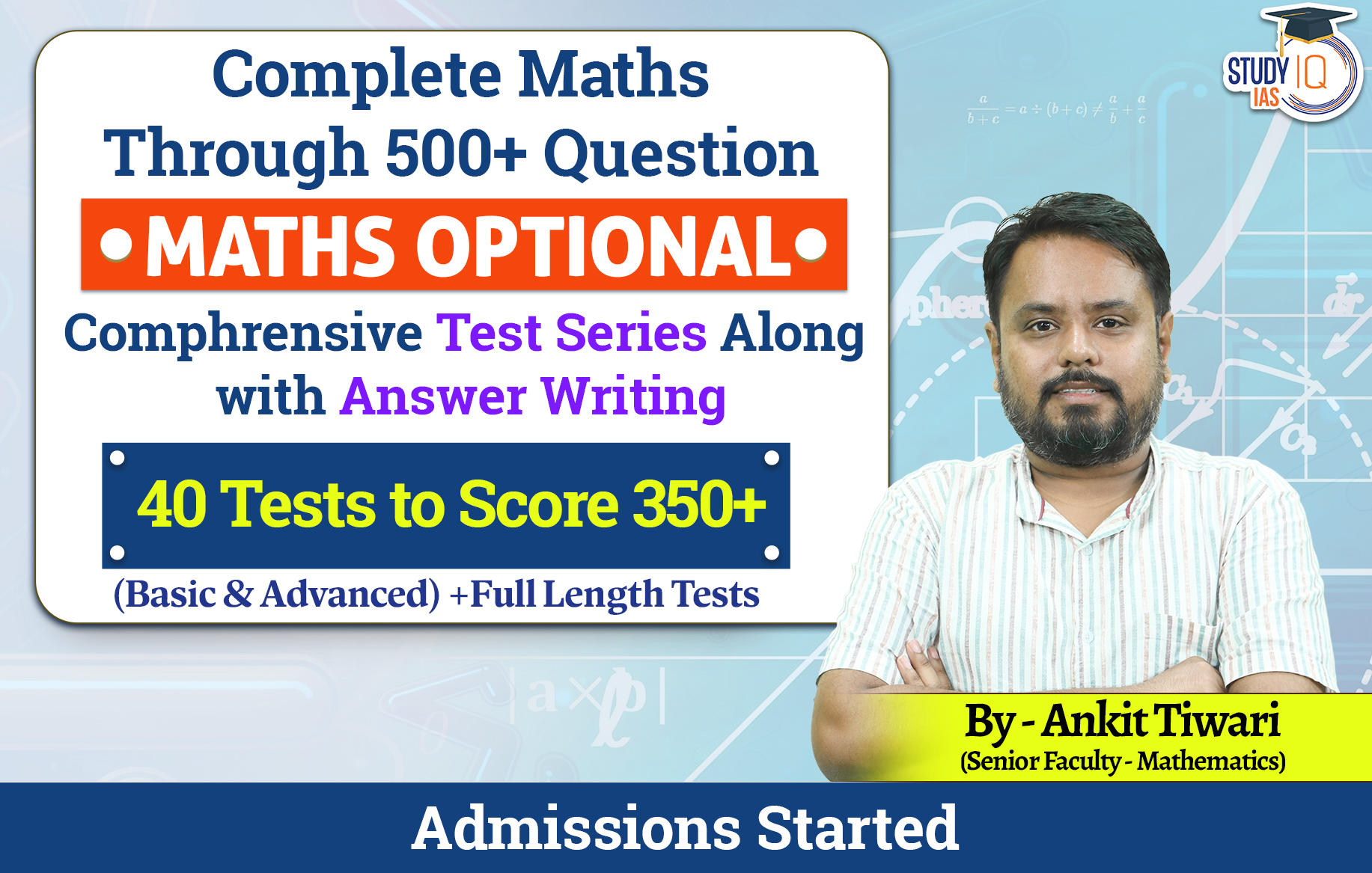 Complete Maths Optional Through 500+ Question Batch