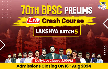 70th BPSC Prelims Live Crash Course Lakshya Batch 5