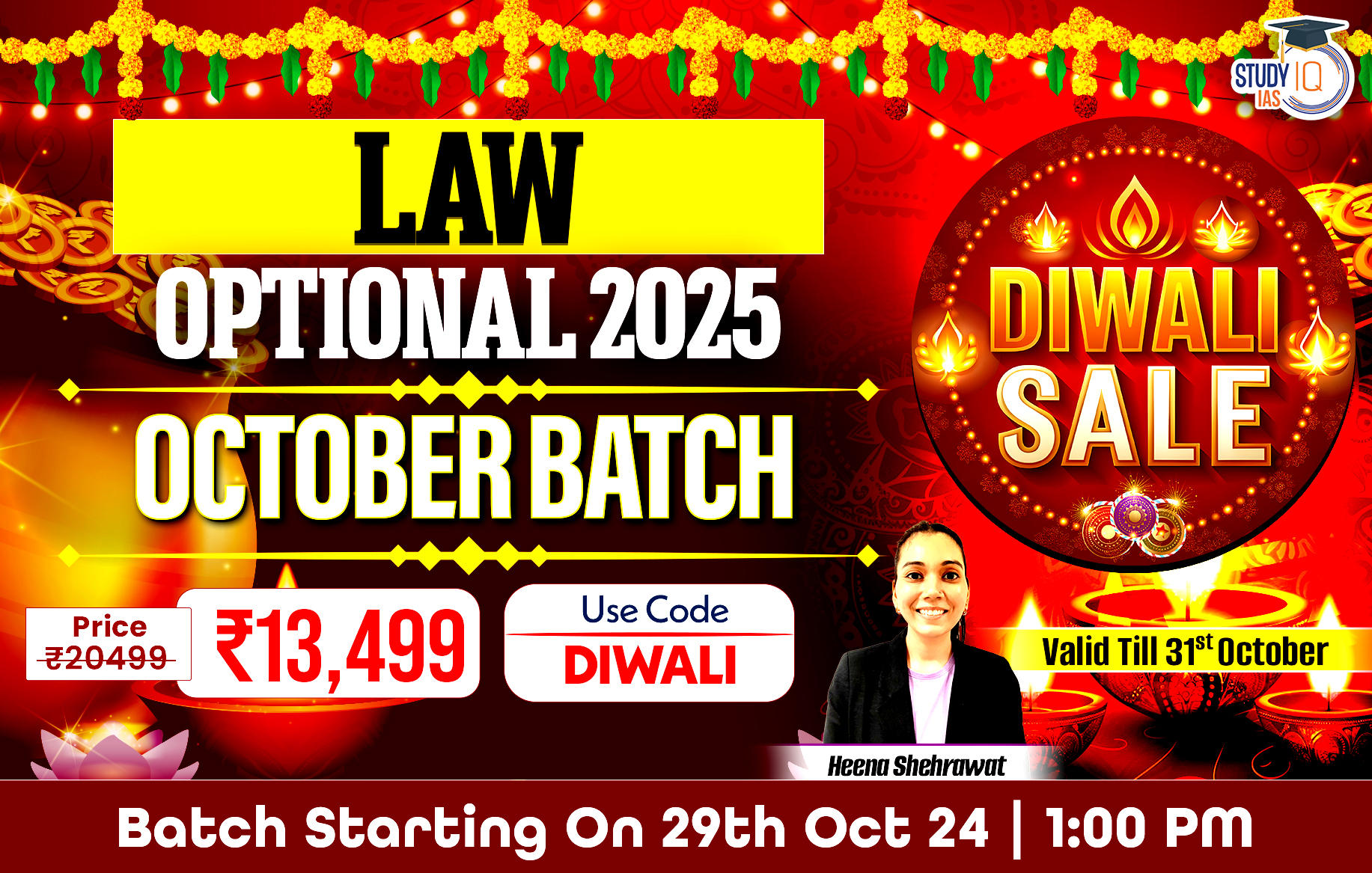 UPSC IAS (Mains) Law Optional Live 2025 Batch