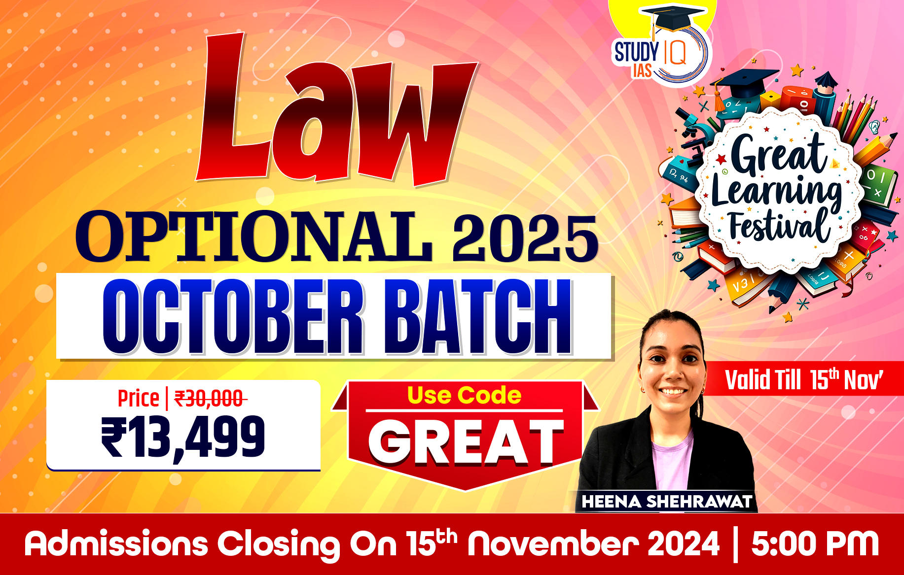 UPSC IAS (Mains) Law Optional Live 2025 Batch