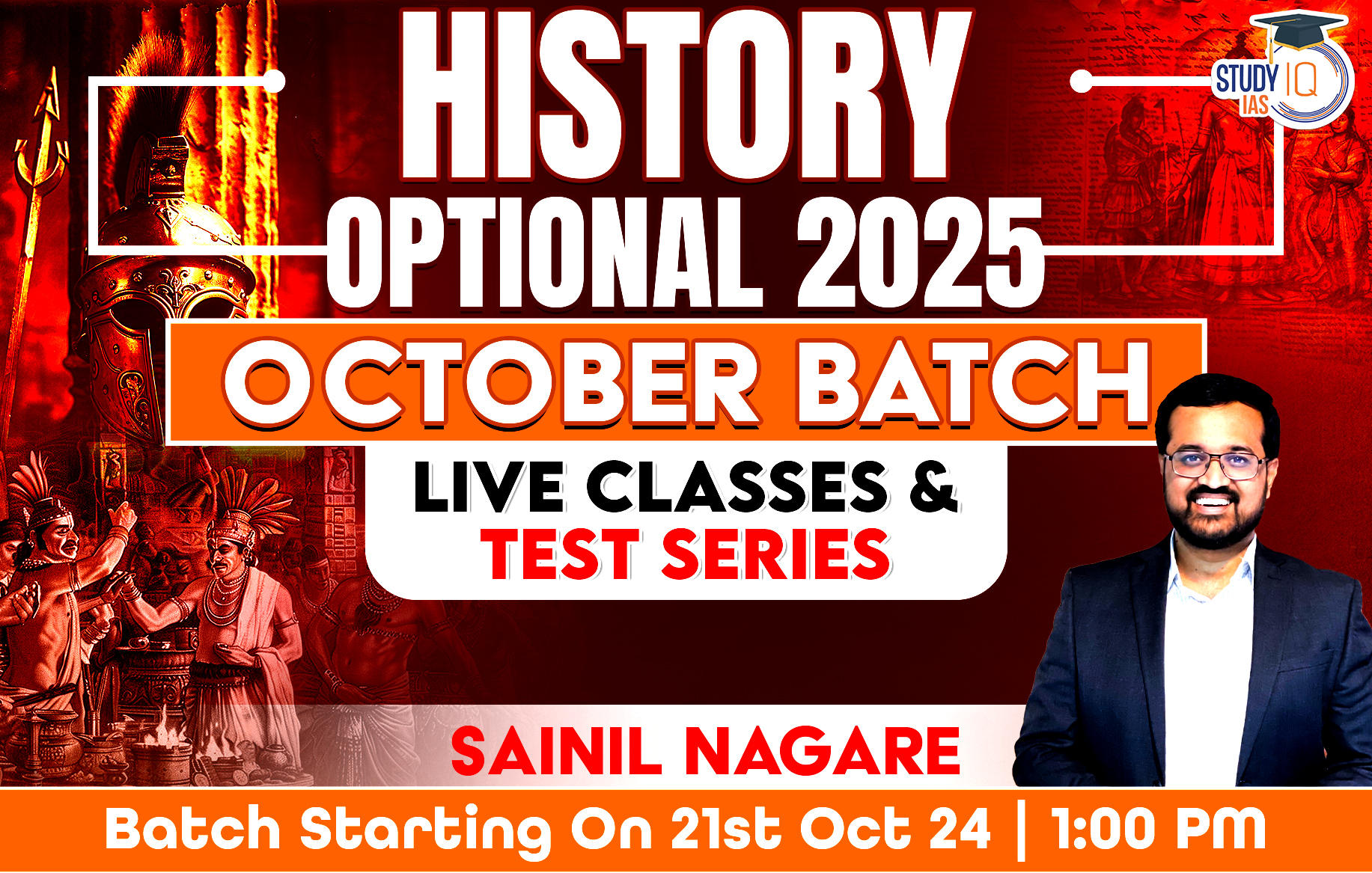 UPSC IAS (Mains) History Optional Live 2025 (Comprehensive) Pratigya+ October Batch