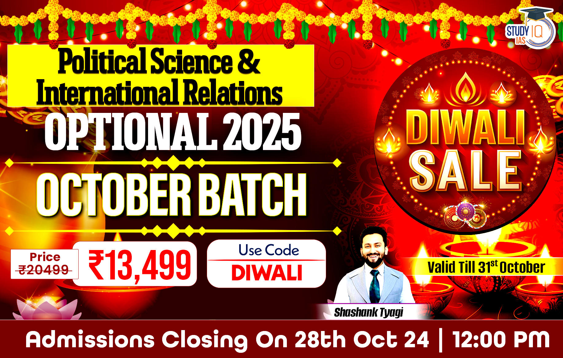 UPSC IAS (Mains) PSIR Optional Live 2025 (Comprehensive) Pratigya+ October Batch