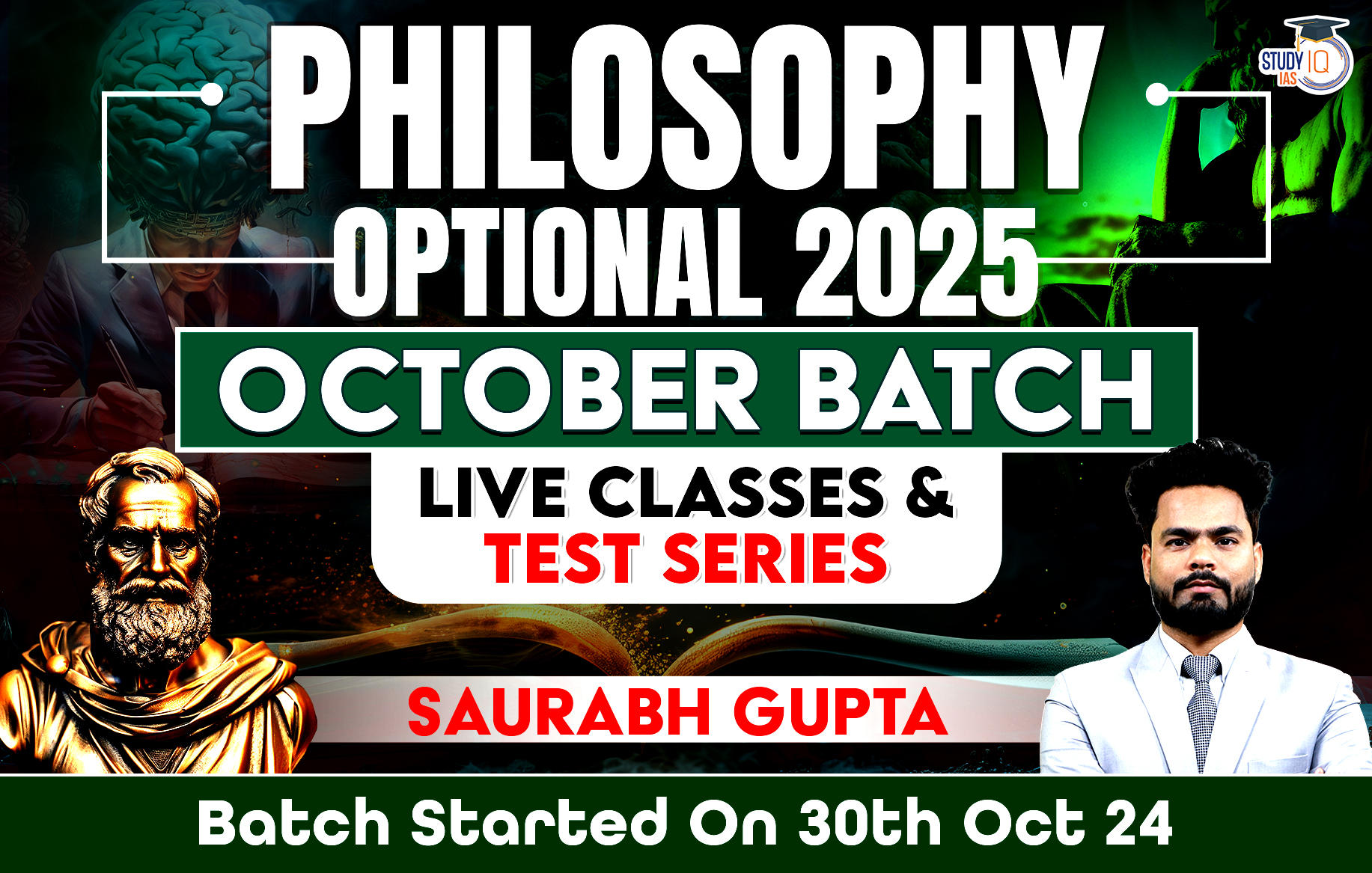 UPSC IAS (Mains) Philosophy Optional Live 2025 (Comprehensive) Pratigya+ October Batch