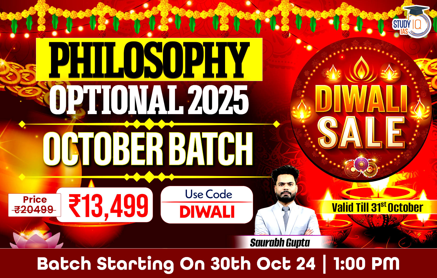 UPSC IAS (Mains) Philosophy Optional Live 2025 (Comprehensive) Pratigya+ October Batch