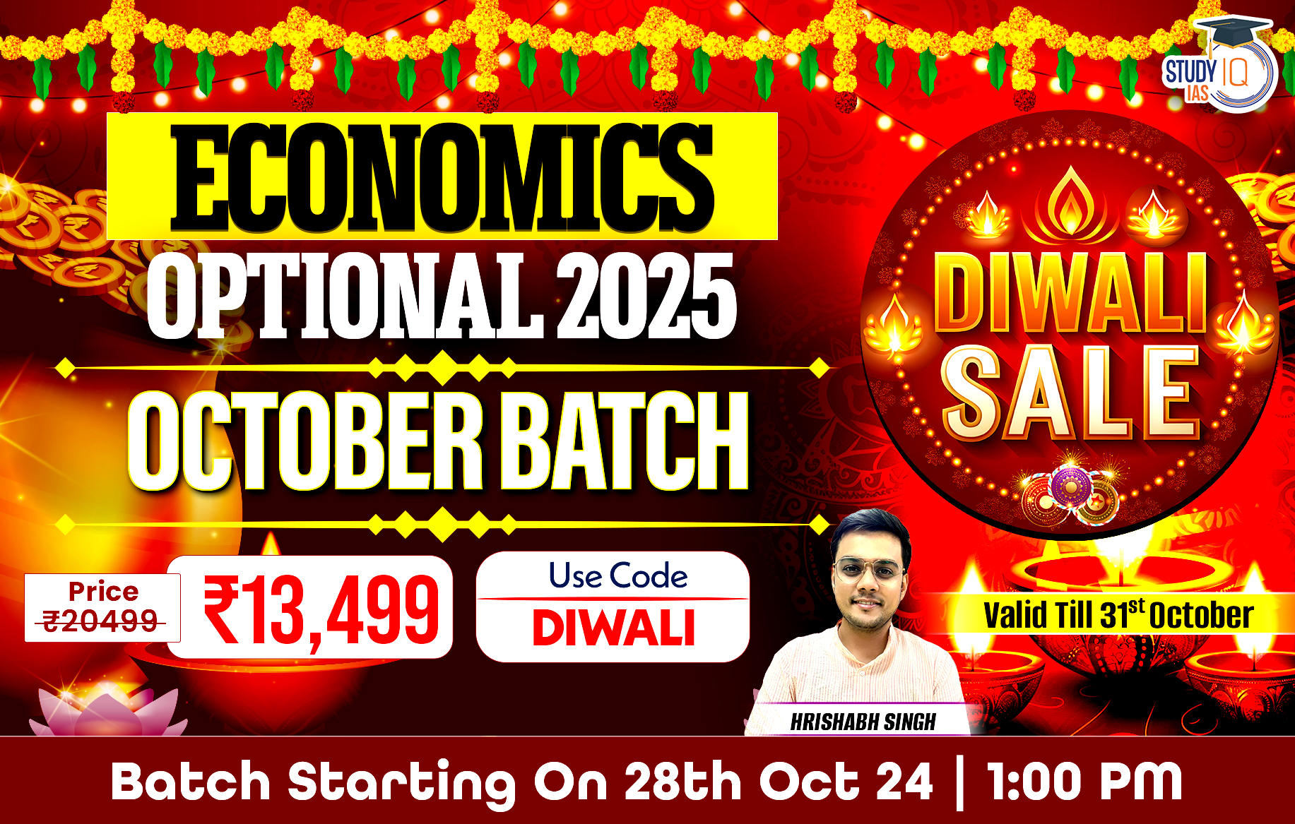 UPSC IAS (Mains) Economics Optional Live 2025 Pratigya+ October Batch