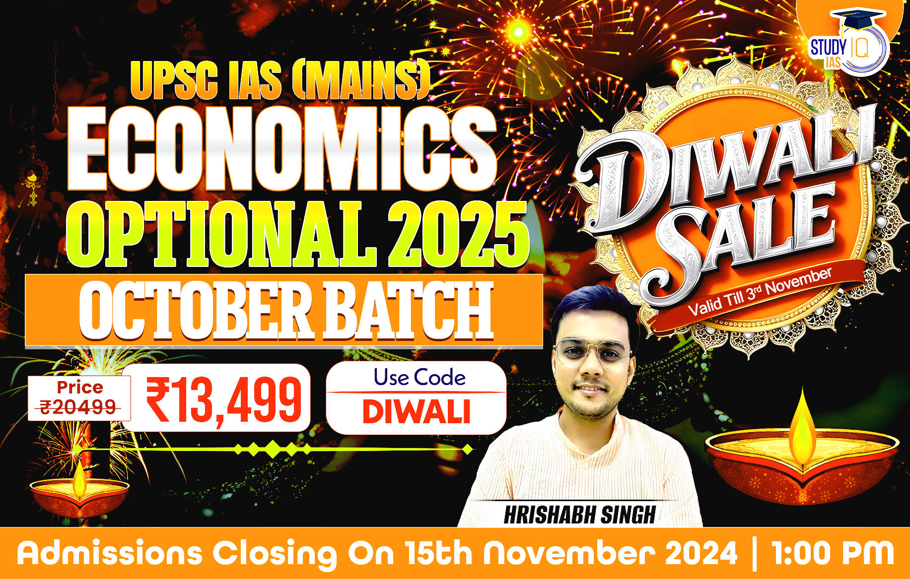 UPSC IAS (Mains) Economics Optional Live 2025 Pratigya+ October Batch