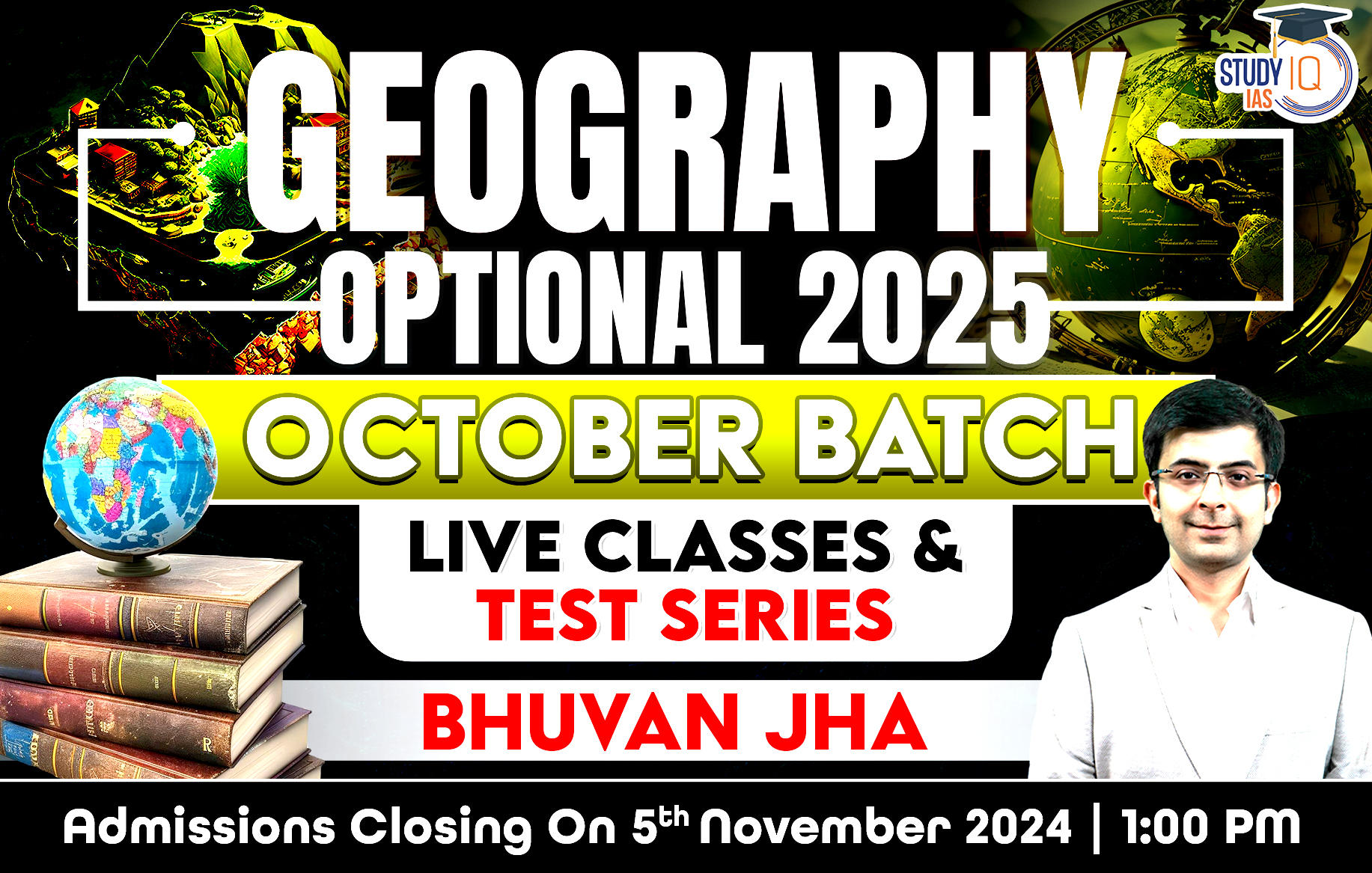 UPSC IAS (Mains) Geography Optional Live 2025 (Comprehensive) Pratigya+ October Batch