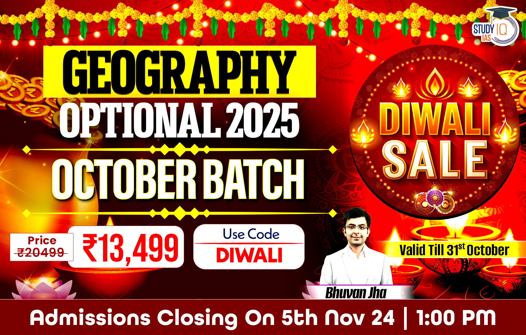 UPSC IAS (Mains) Geography Optional Live 2025 (Comprehensive) Pratigya+ October Batch