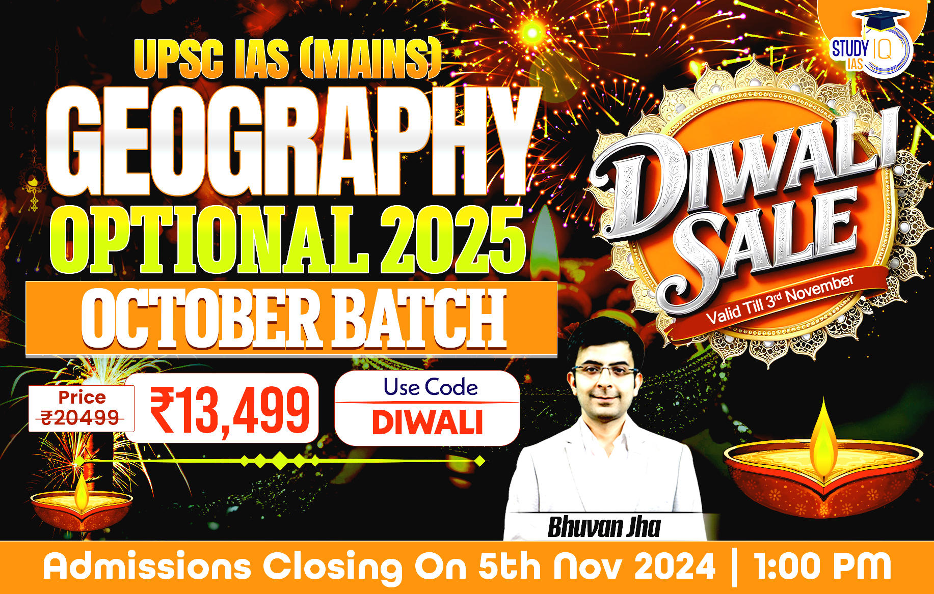 UPSC IAS (Mains) Geography Optional Live 2025 (Comprehensive) Pratigya+ October Batch