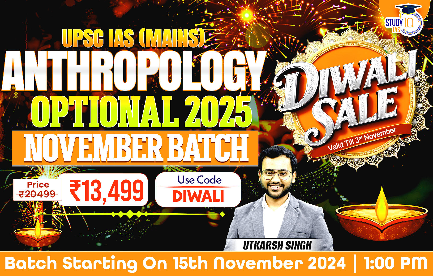 UPSC IAS (Mains) Anthropology Optional Live 2025 (Comprehensive) Pratigya+ November Batch