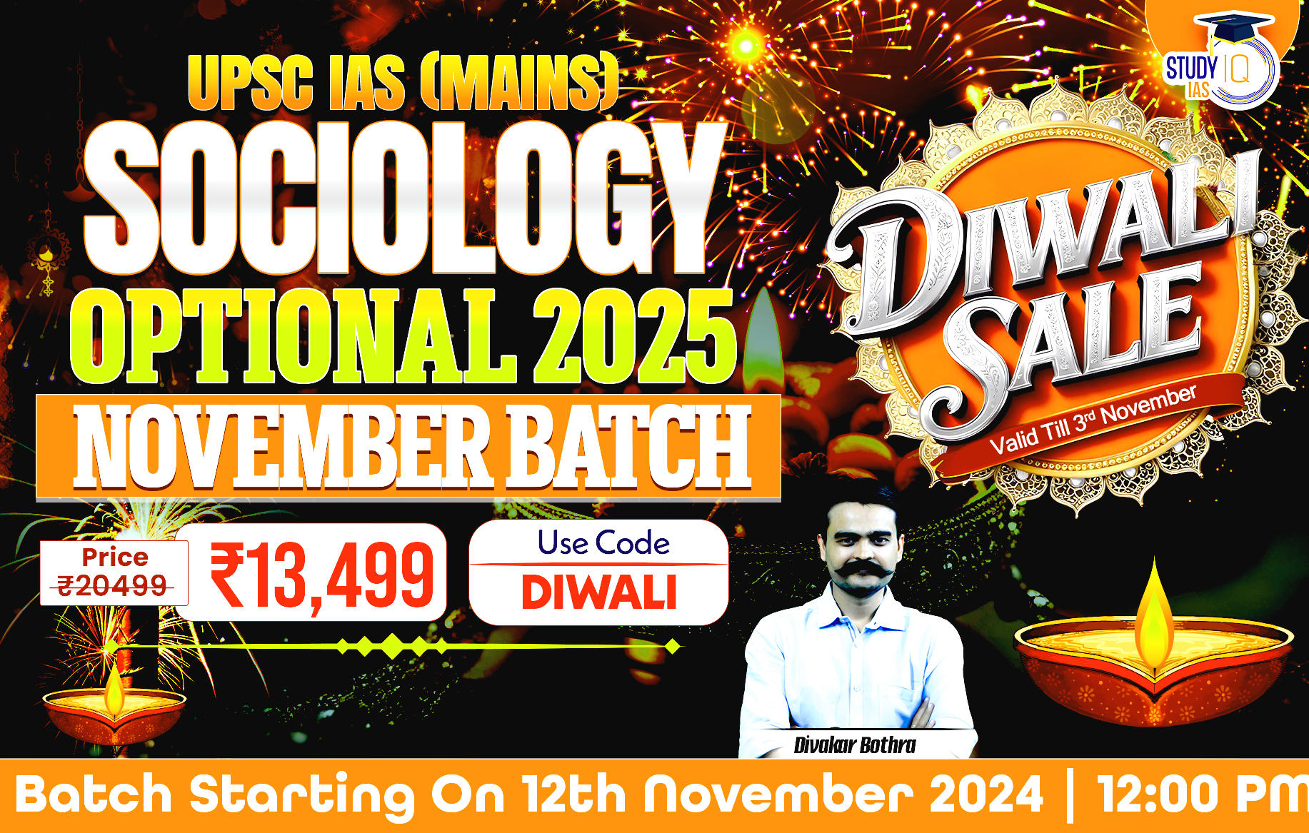 UPSC IAS (Mains) Sociology Optional Live 2025 (Comprehensive) Pratigya+ November Batch