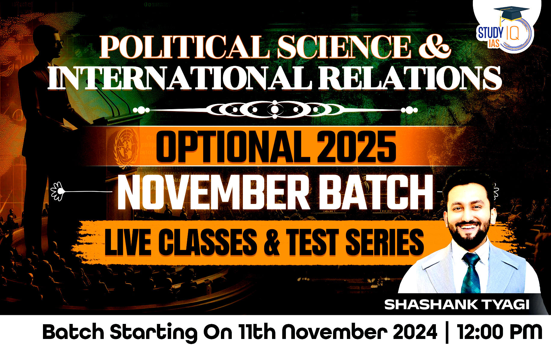 UPSC IAS (Mains) PSIR Optional Live 2025 (Comprehensive) Pratigya+ November Batch