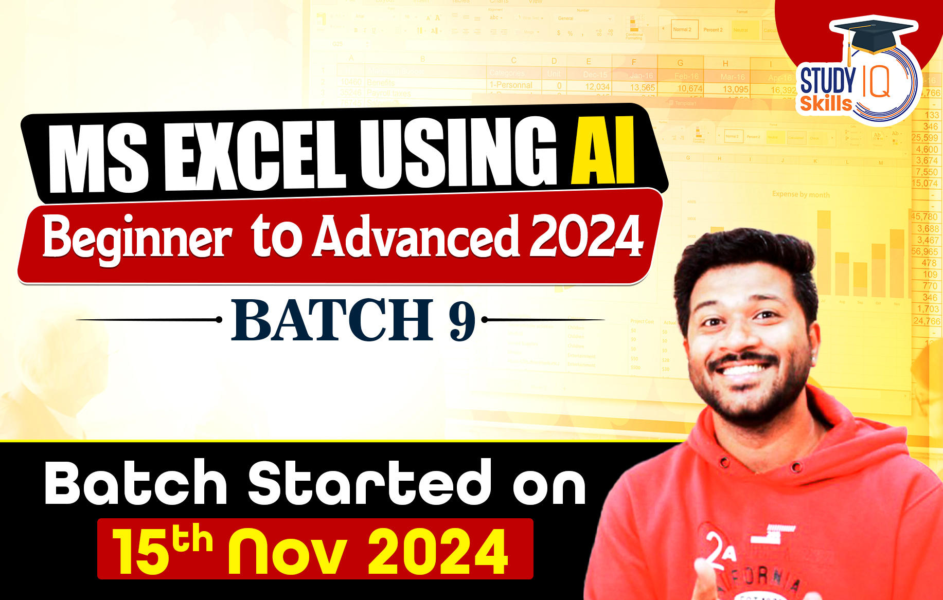 Microsoft Excel Using AI Beginner to Advanced 2024 Batch 9