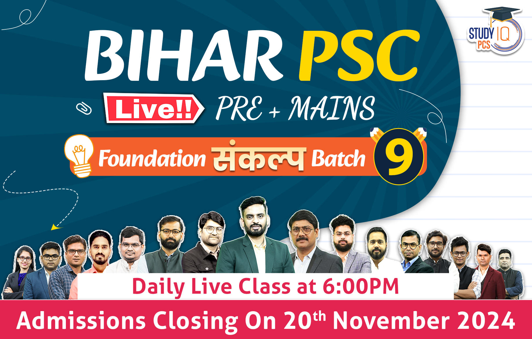 Bihar PSC (Pre + Mains) Live Foundation Sankalp Batch 9