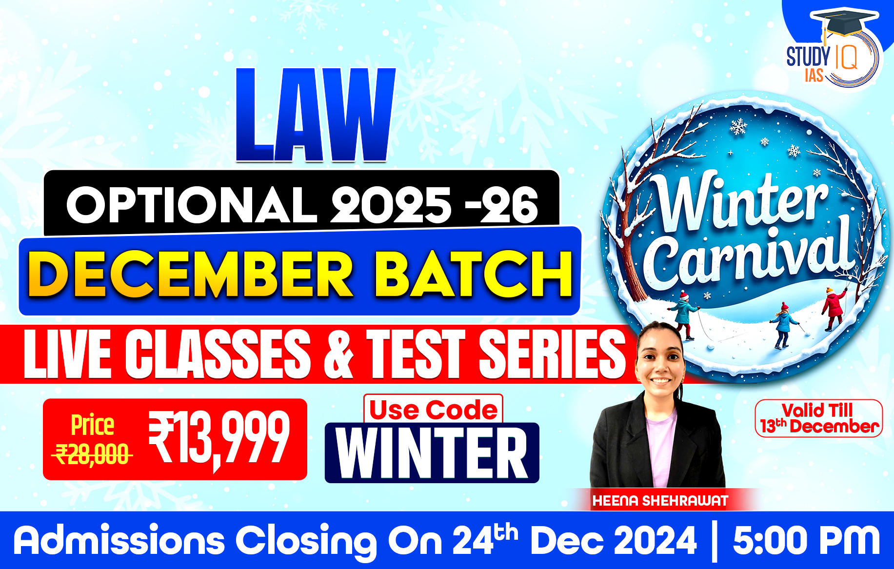 UPSC IAS (Mains) Law Optional Live 2025 December Batch