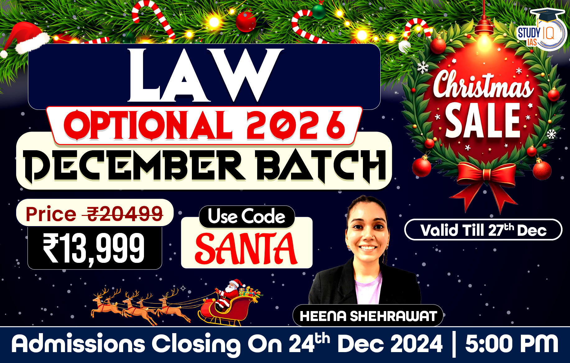 UPSC IAS (Mains) Law Optional Live 2025 December Batch