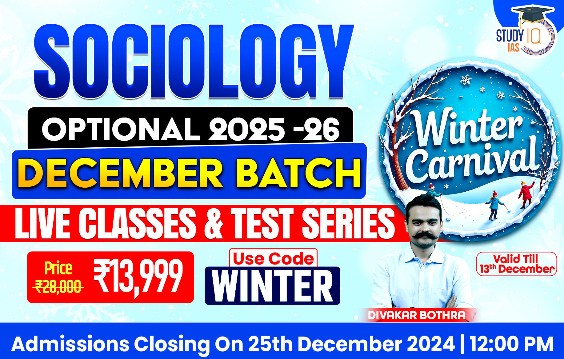 UPSC IAS (Mains) Sociology Optional Live 2025 (Comprehensive) December Batch