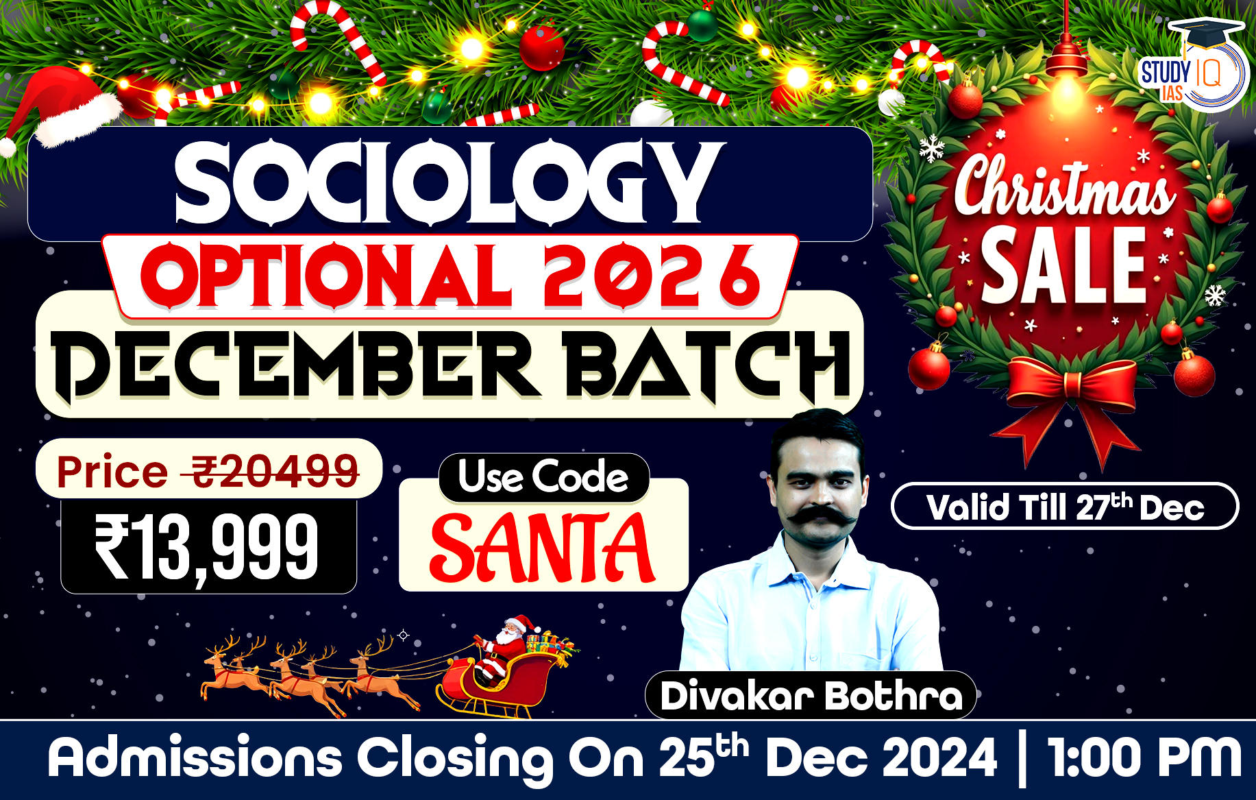 UPSC IAS (Mains) Sociology Optional Live 2025 (Comprehensive) December Batch