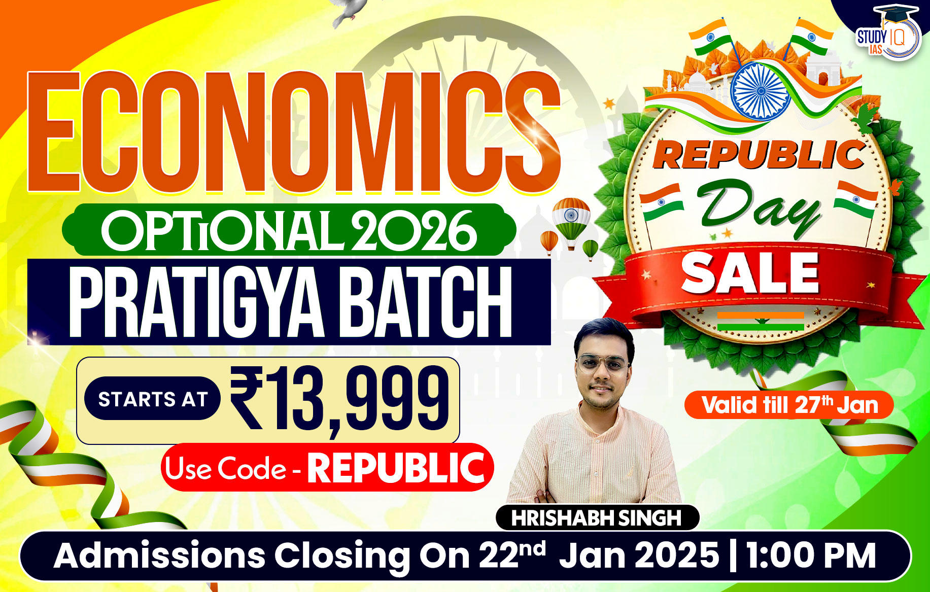 UPSC IAS (Mains) Economics Optional Live 2026 (Comprehensive) New Year Batch