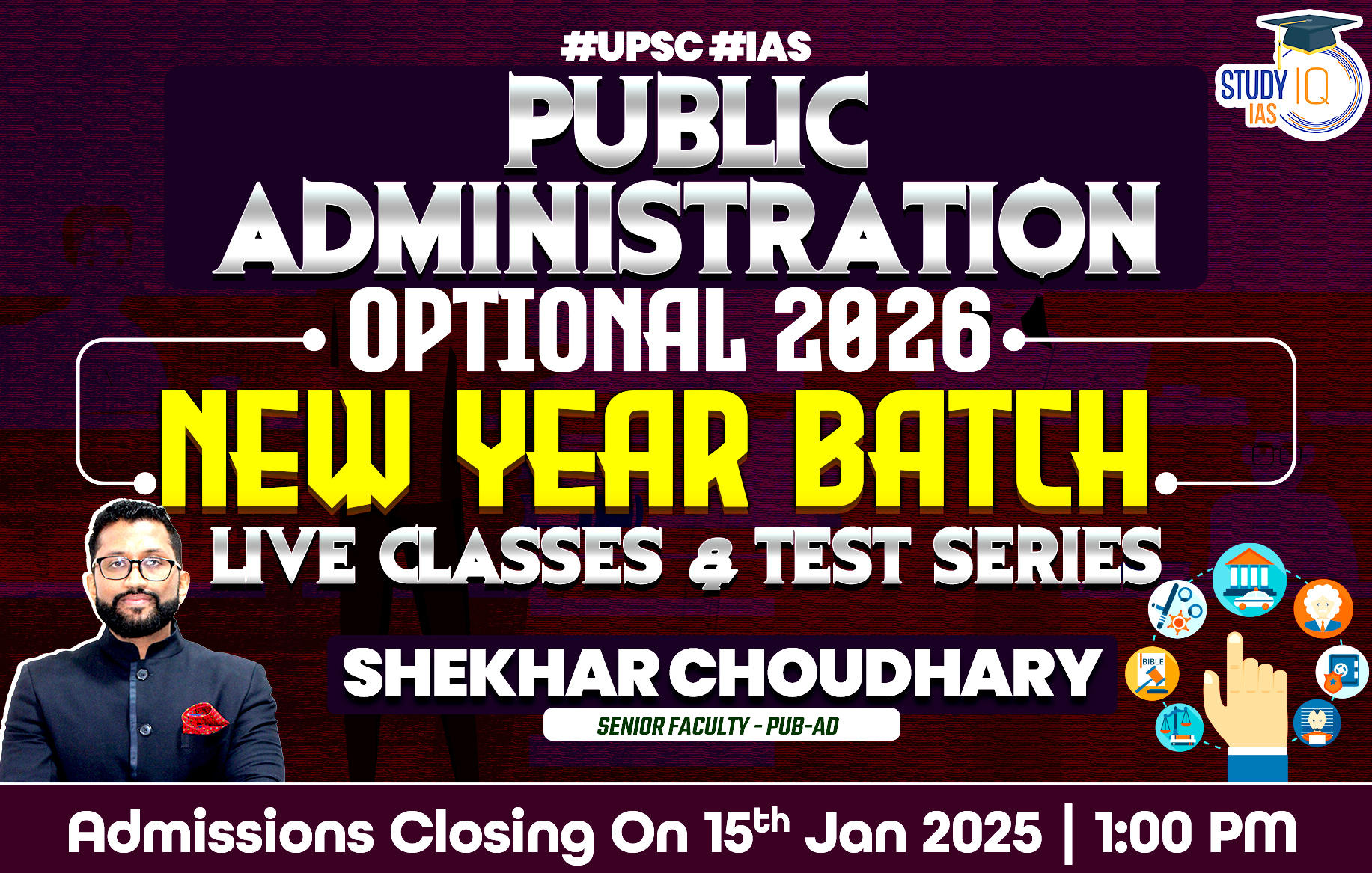 UPSC IAS (Mains) Public Administration Optional Live 2026 (Comprehensive) New Year Batch