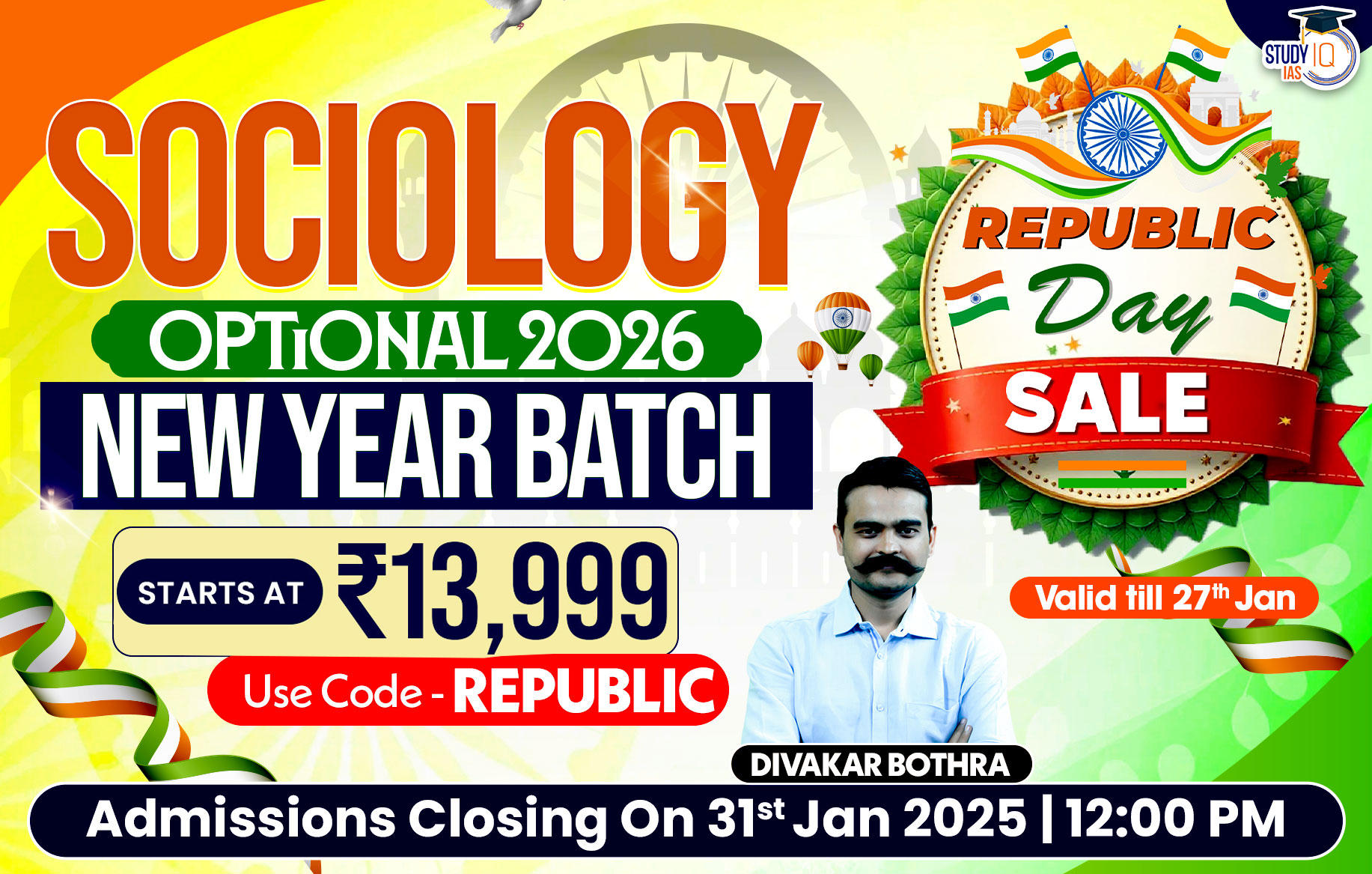 UPSC IAS (Mains) Sociology Optional Live 2026 (Comprehensive) New Year Batch