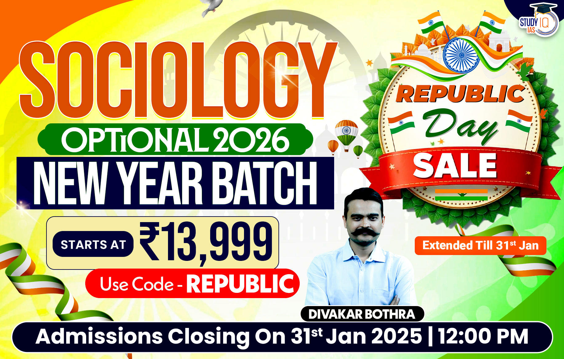 UPSC IAS (Mains) Sociology Optional Live 2026 (Comprehensive) New Year Batch