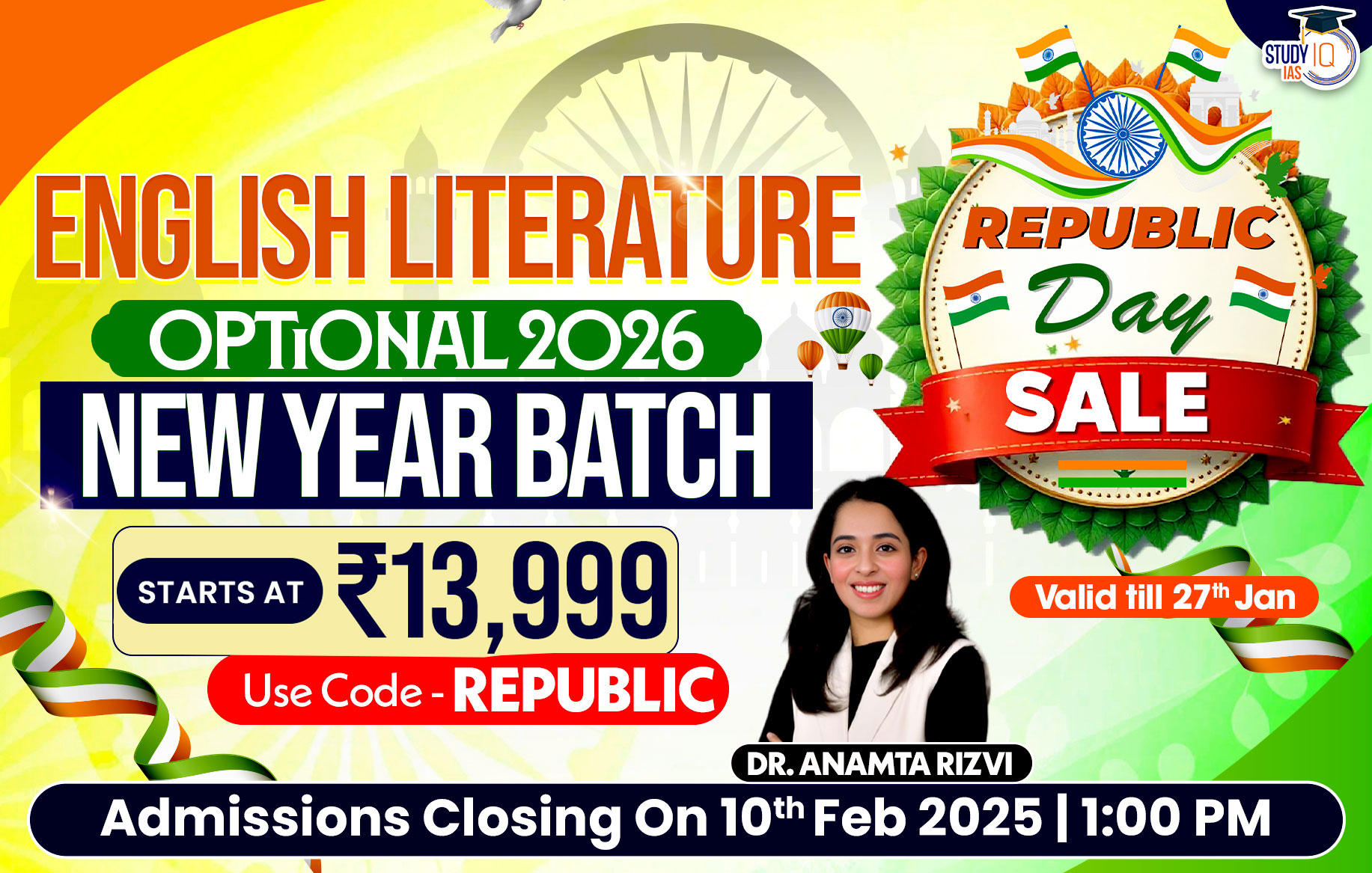 UPSC IAS (Mains) English Literature Optional Live 2026 (Comprehensive) New Year Batch