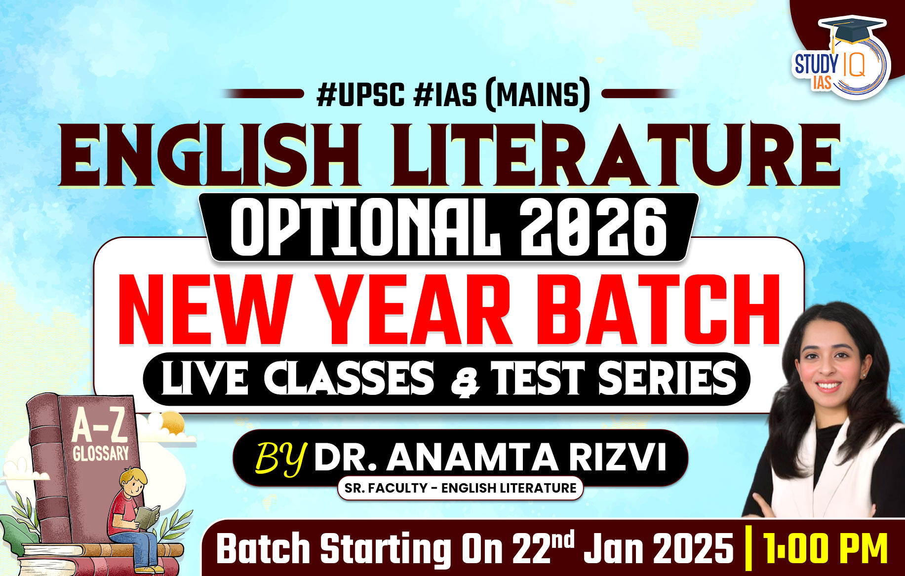 UPSC IAS (Mains) English Literature Optional Live 2026 (Comprehensive) New Year Batch