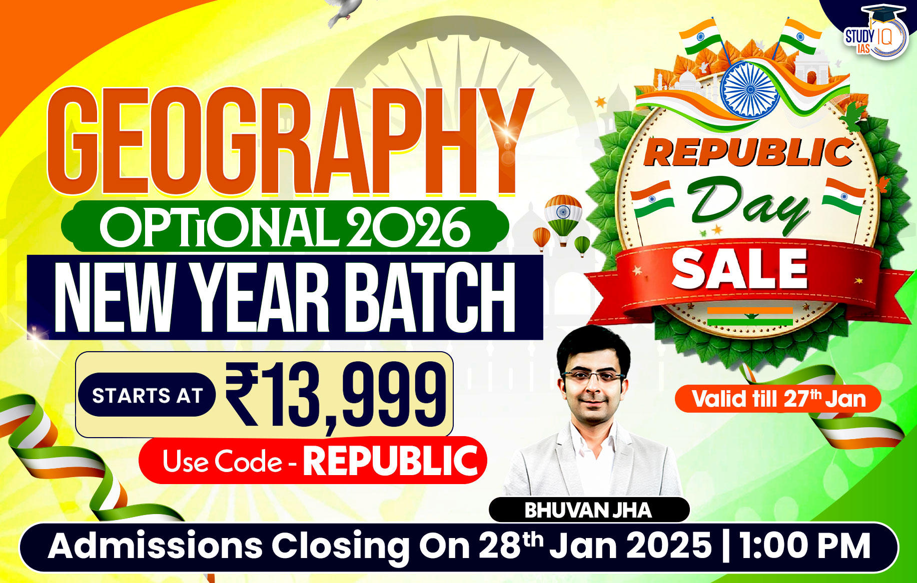 UPSC IAS (Mains) Geography Optional Live 2026 (Comprehensive) New Year Batch