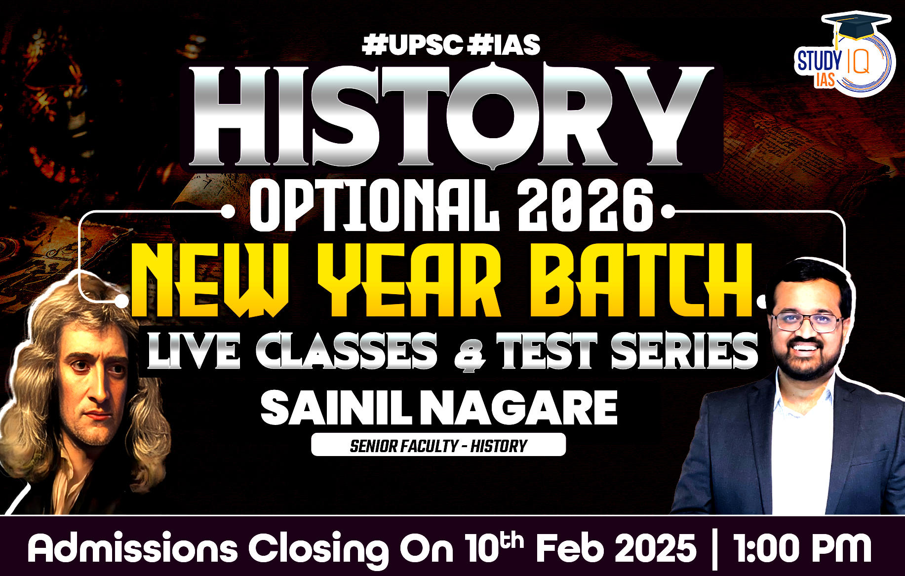 UPSC IAS (Mains) History Optional Live 2026 (Comprehensive) New Year Batch