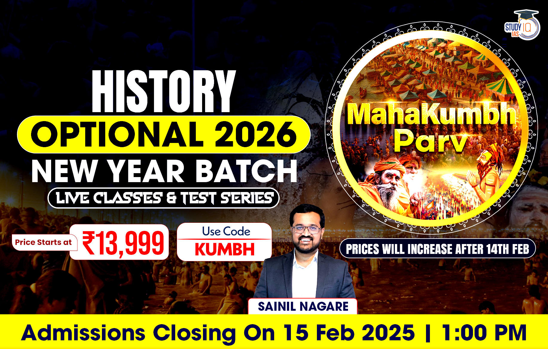 UPSC IAS (Mains) History Optional Live 2026 (Comprehensive) New Year Batch