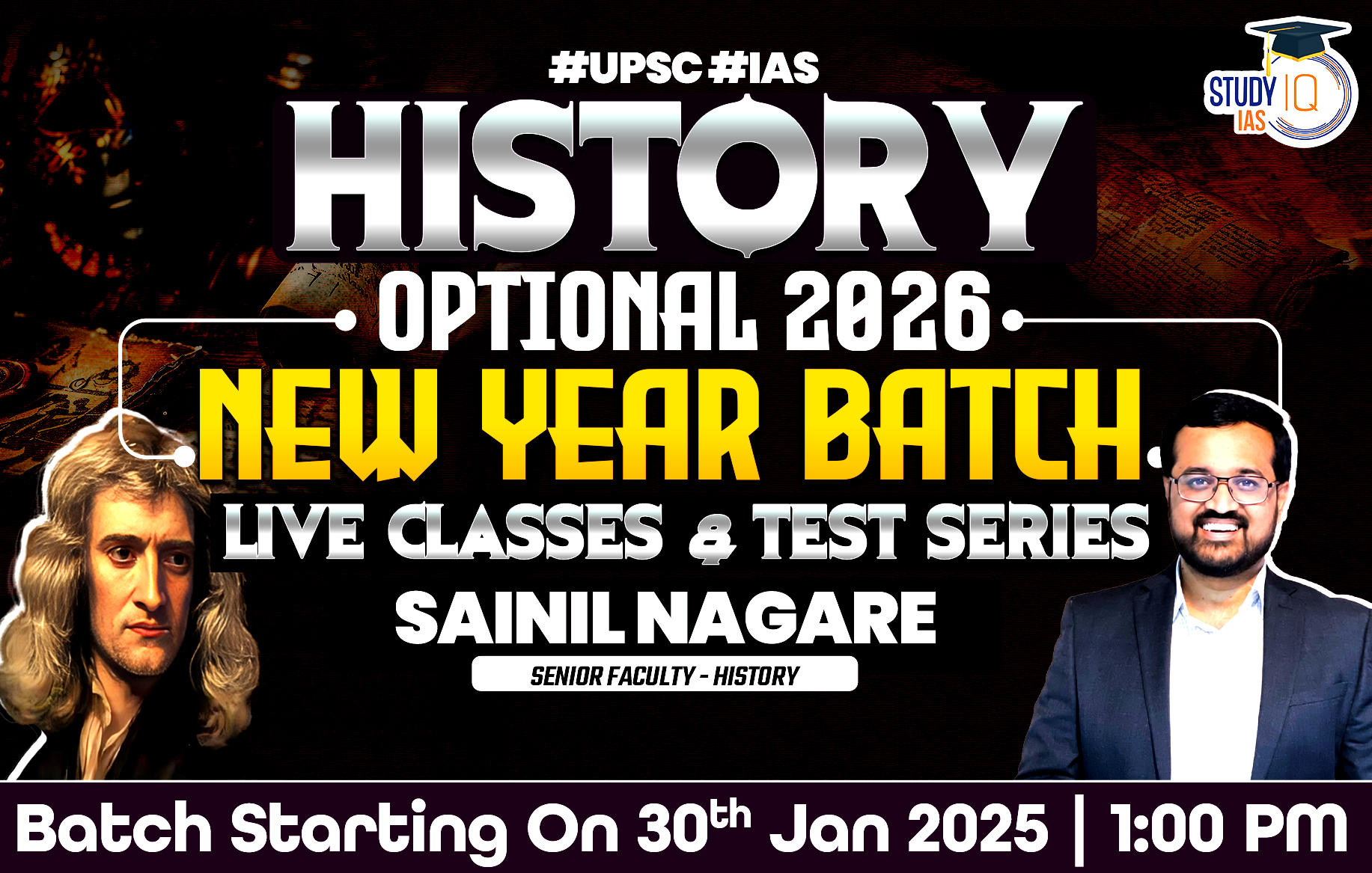 UPSC IAS (Mains) History Optional Live 2026 (Comprehensive) New Year Batch