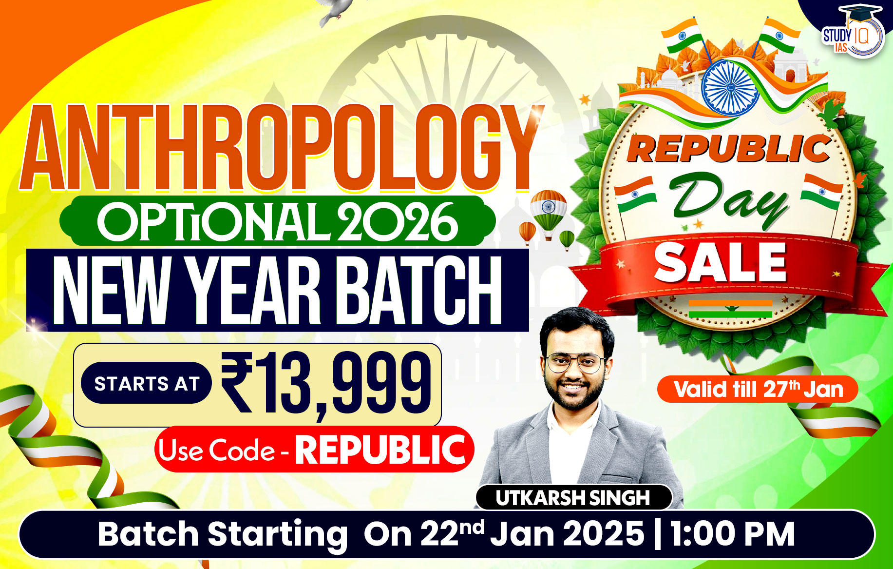 UPSC IAS (Mains) Anthropology Optional Live 2026 (Comprehensive) New Year Batch