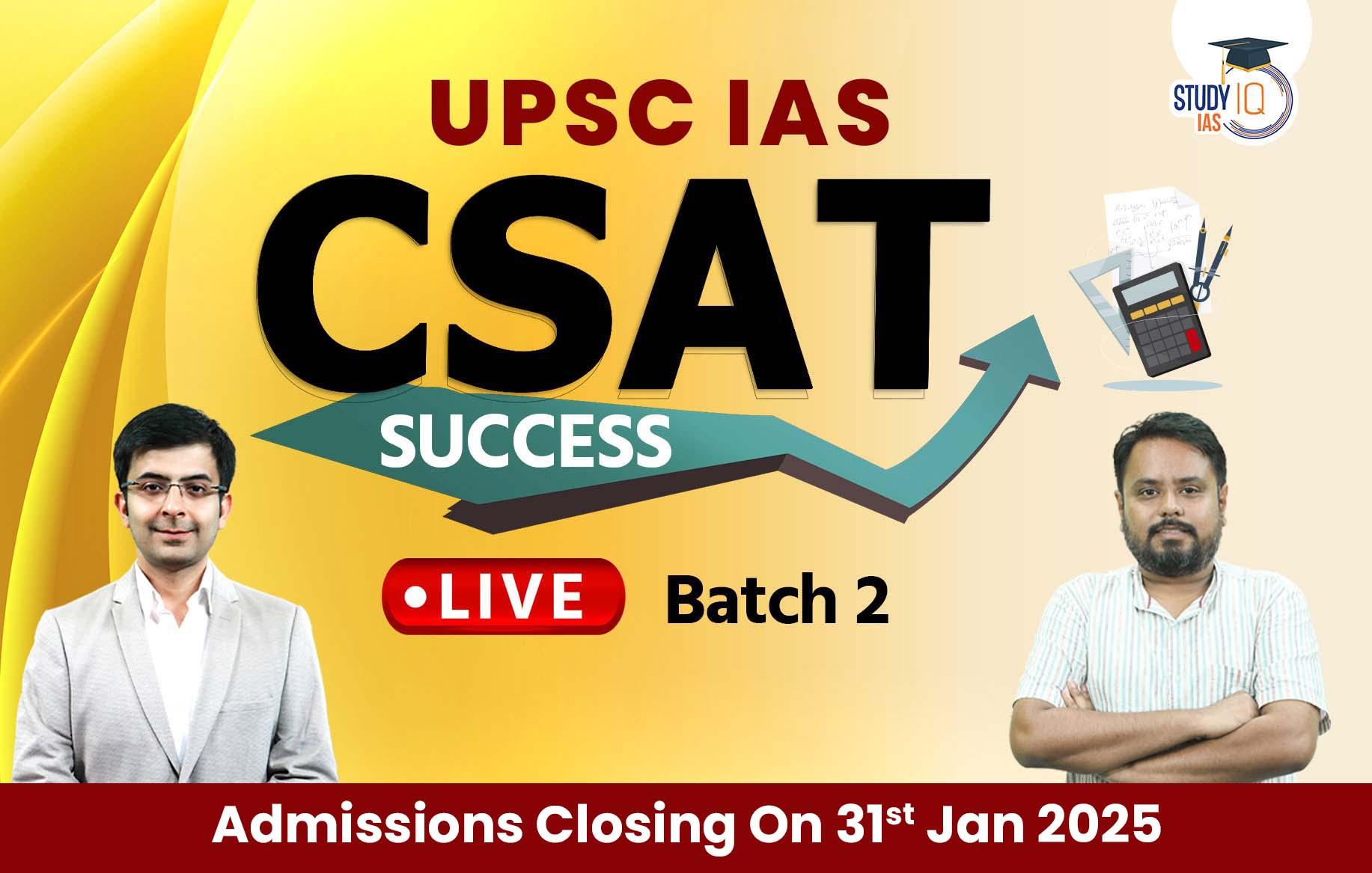 UPSC IAS CSAT Success Live Batch 2