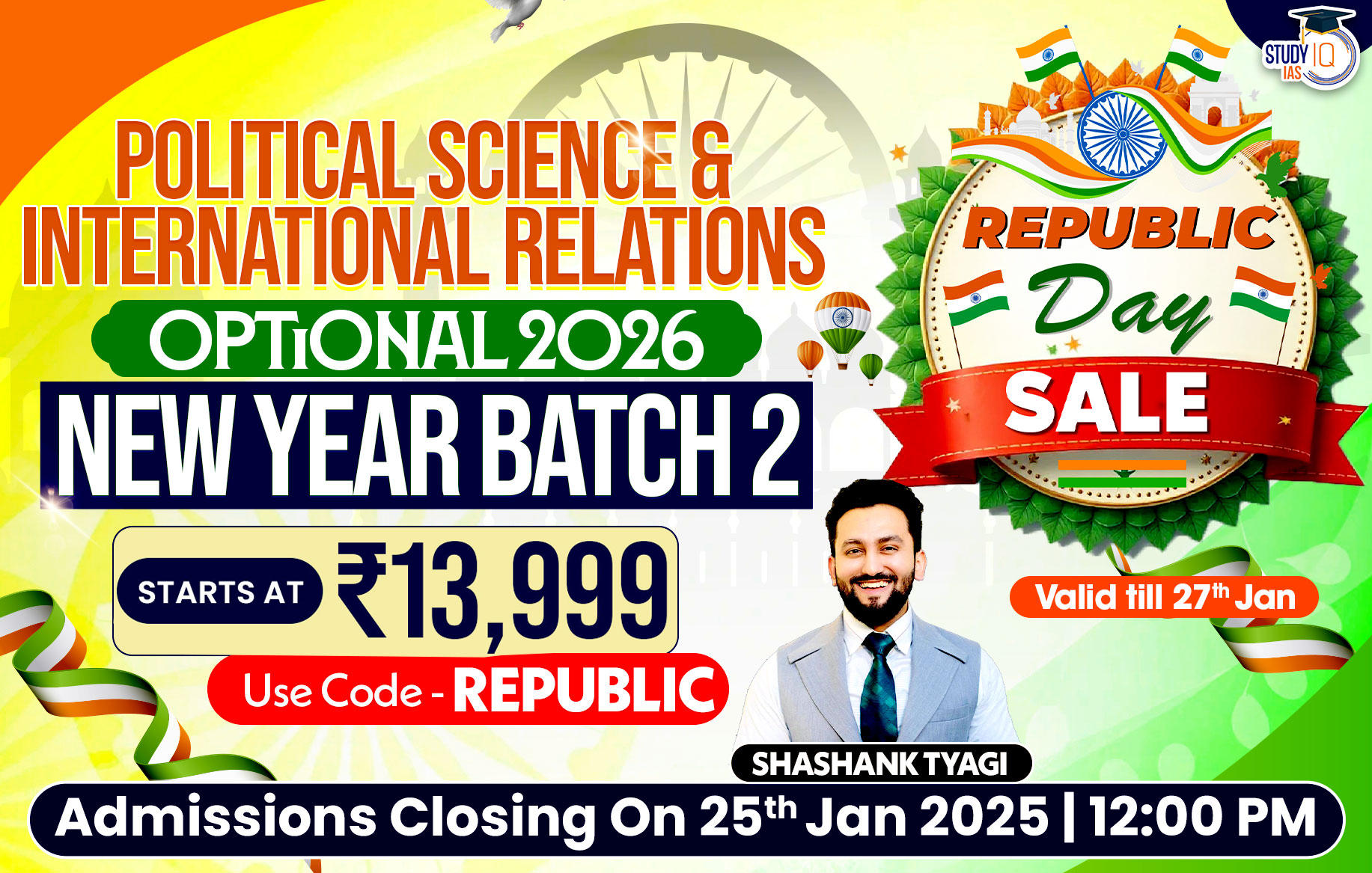 UPSC IAS (Mains) PSIR Optional Live 2026 (Comprehensive) New Year Batch 2