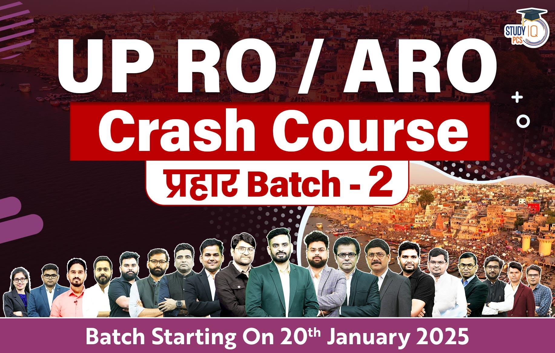 Uttar Pradesh RO/ARO Live Crash Course Prahaar Batch 2