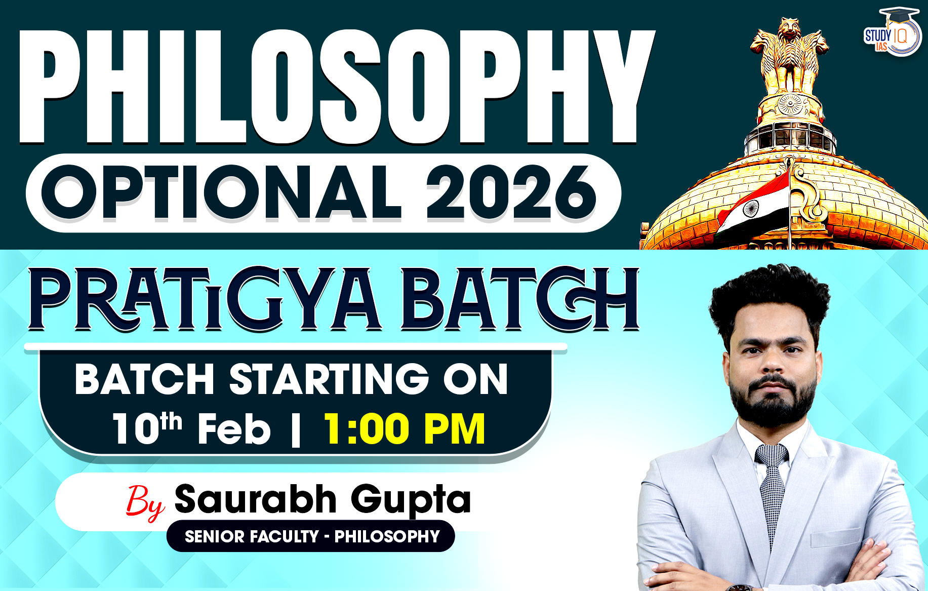 UPSC IAS (Mains) Philosophy Optional Live 2026 (Comprehensive) Pratigya Batch