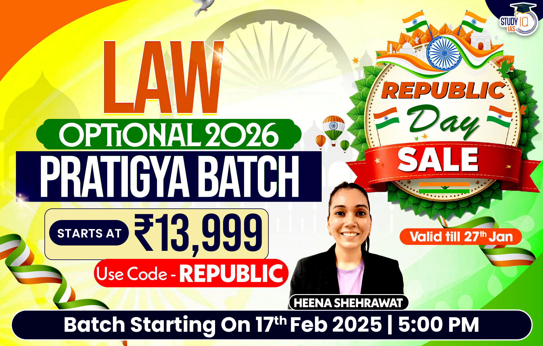 UPSC IAS (Mains) Law Optional Live 2026 Pratigya Batch