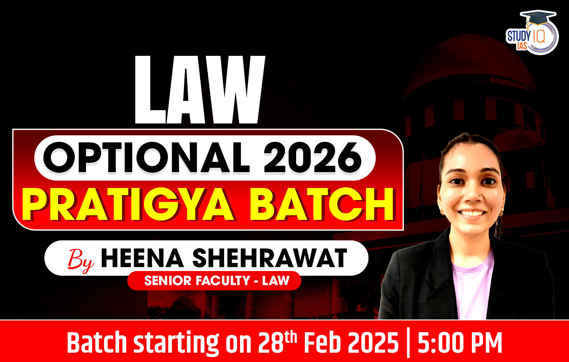 UPSC IAS (Mains) Law Optional Live 2026 Pratigya Batch