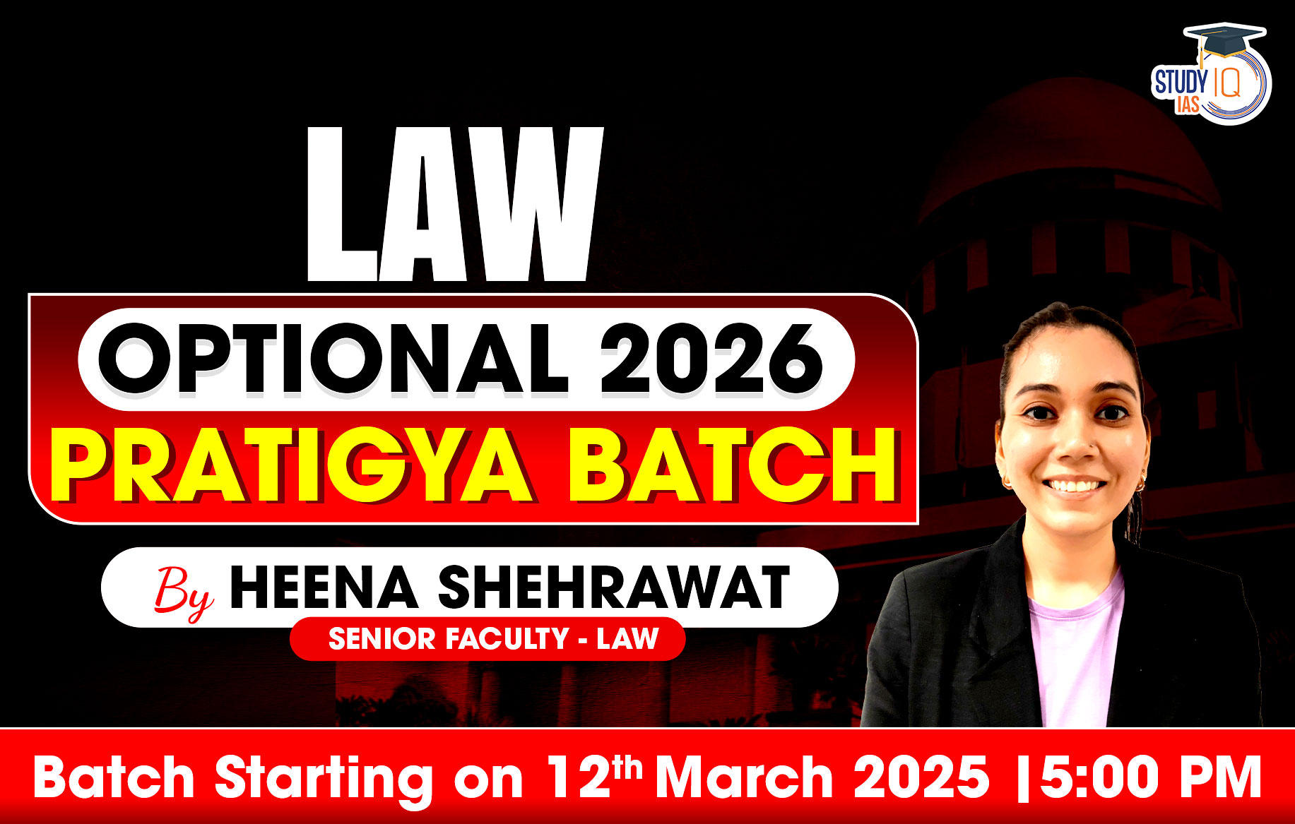 UPSC IAS (Mains) Law Optional Live 2026 Pratigya Batch