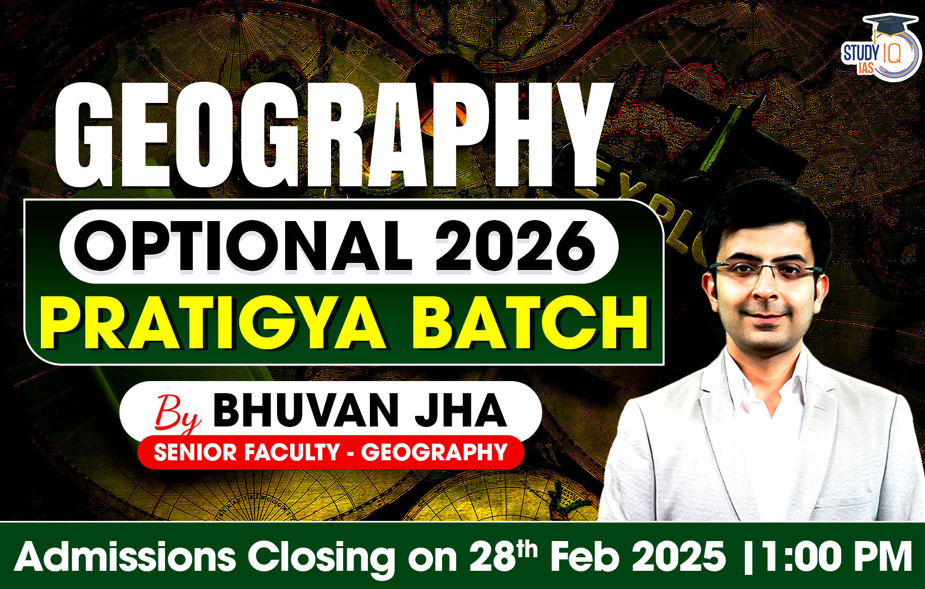 UPSC IAS (Mains) Geography Optional Live 2026 (Comprehensive) Pratigya Batch