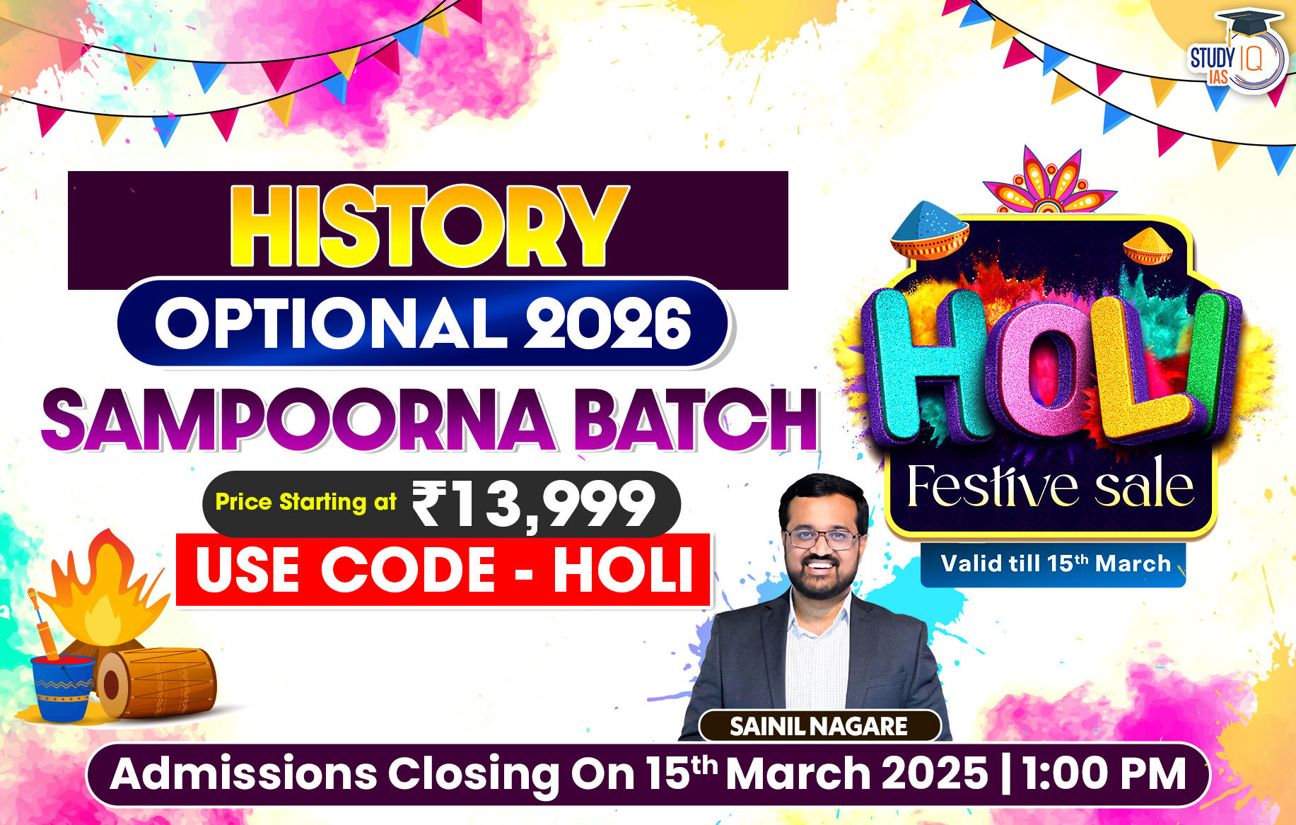 UPSC IAS (Mains) History Optional Live 2026 (Comprehensive) Sampoorna Batch