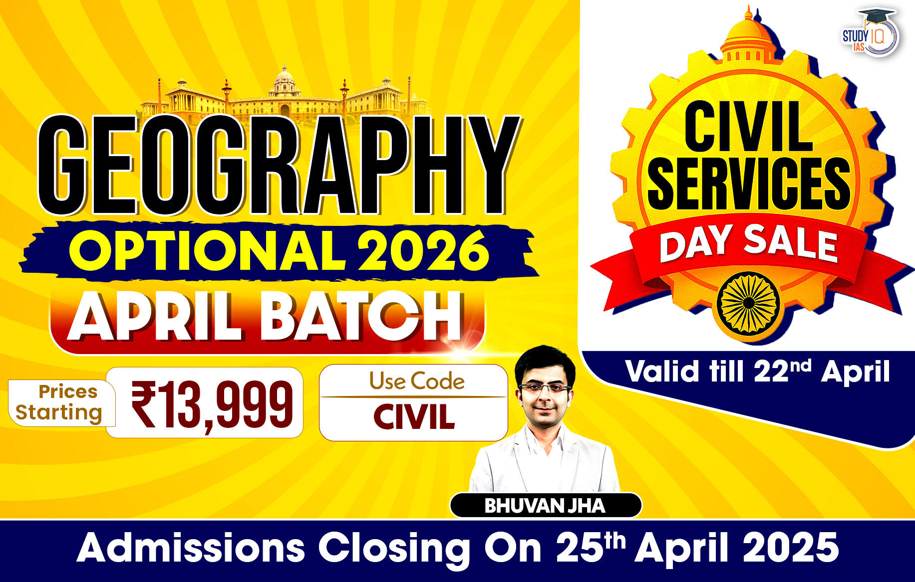 UPSC IAS (Mains) Geography Optional Live 2026 (Comprehensive) April Batch