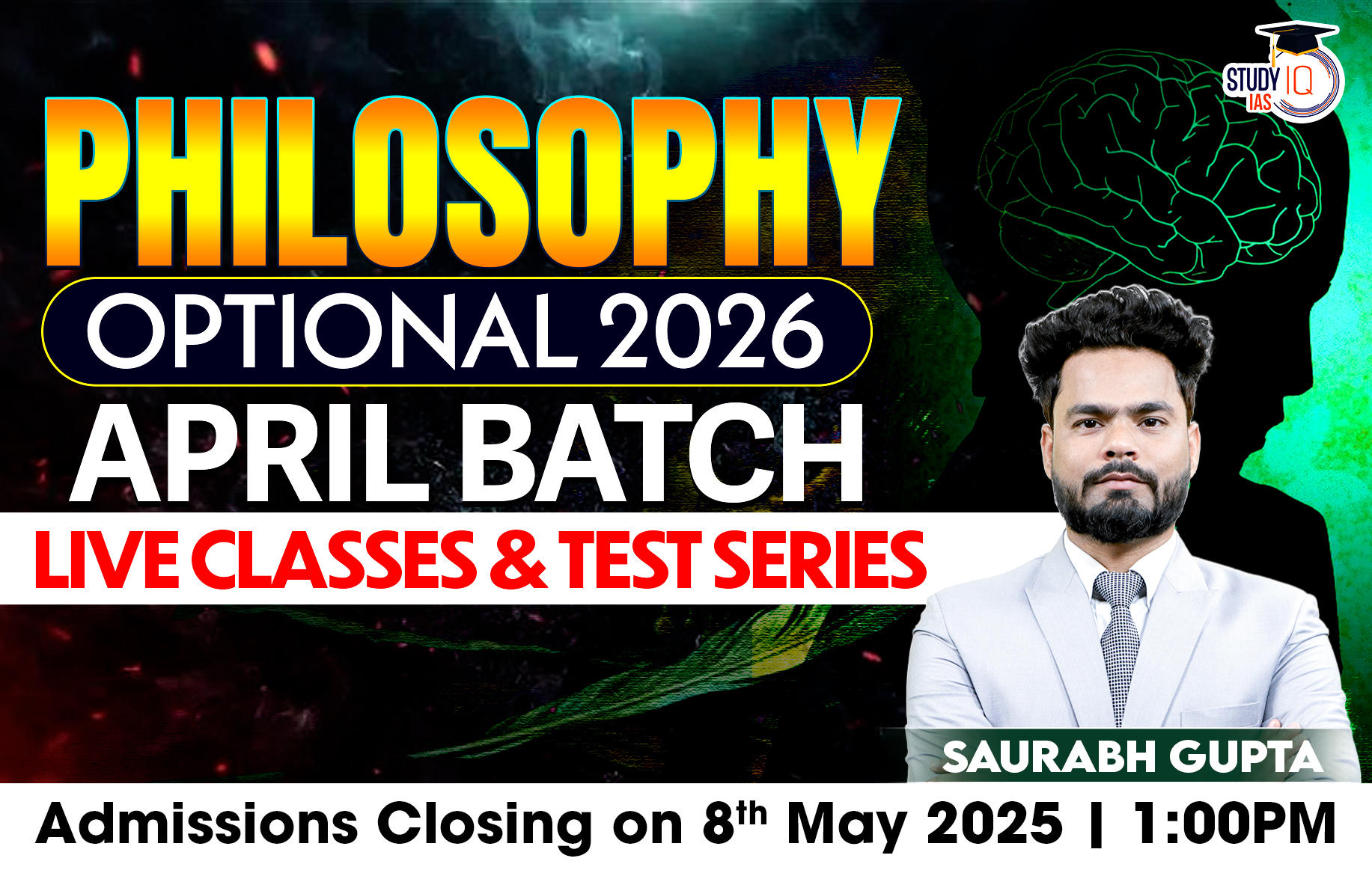 UPSC IAS (Mains) Philosophy Optional Live 2026 (Comprehensive) April Batch