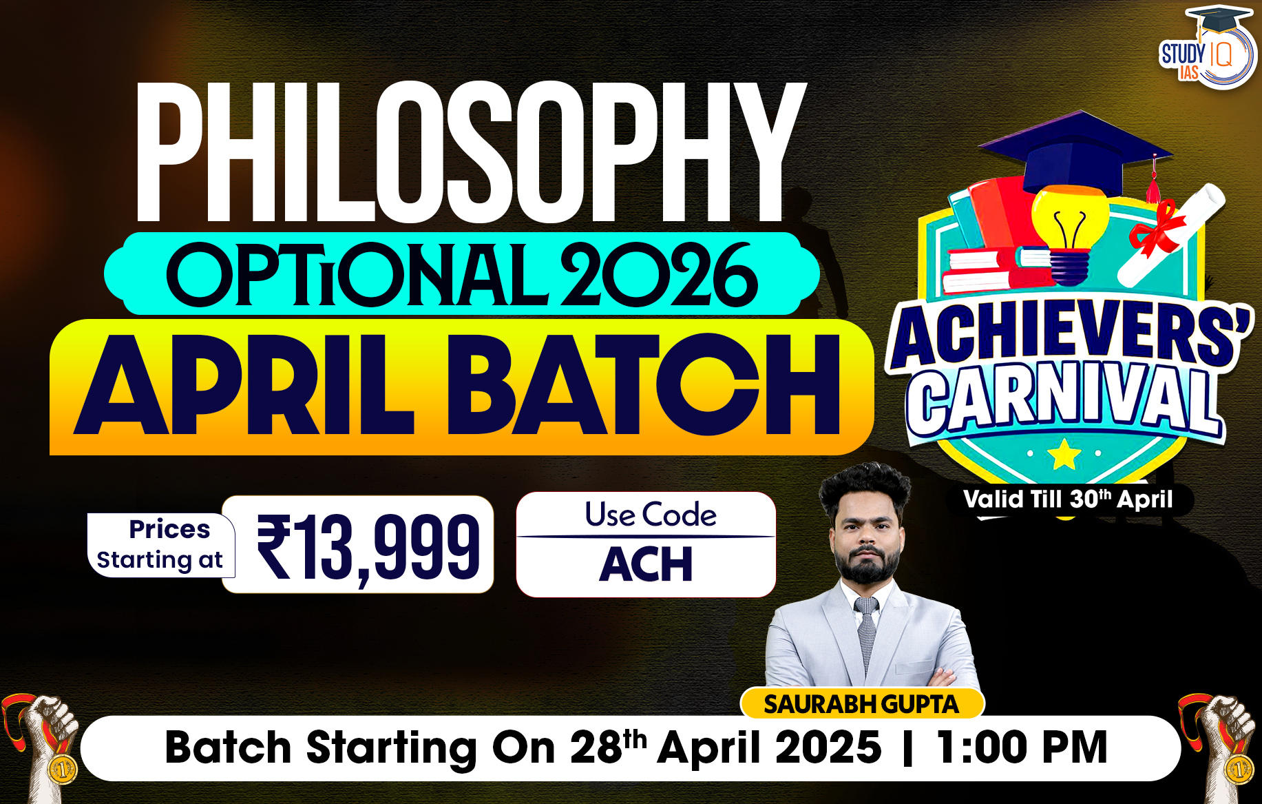 UPSC IAS (Mains) Philosophy Optional Live 2026 (Comprehensive) April Batch