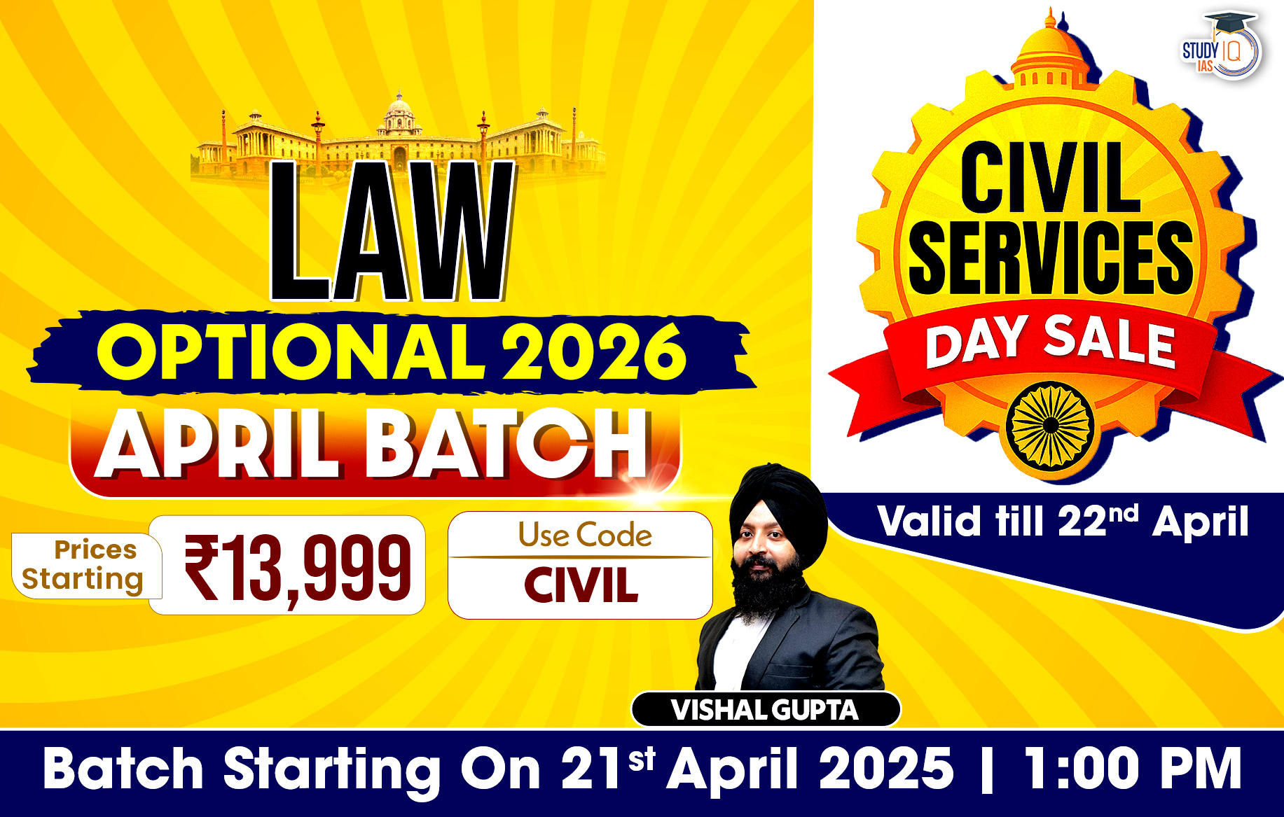 UPSC IAS (Mains) Law Optional Live 2026 April Batch